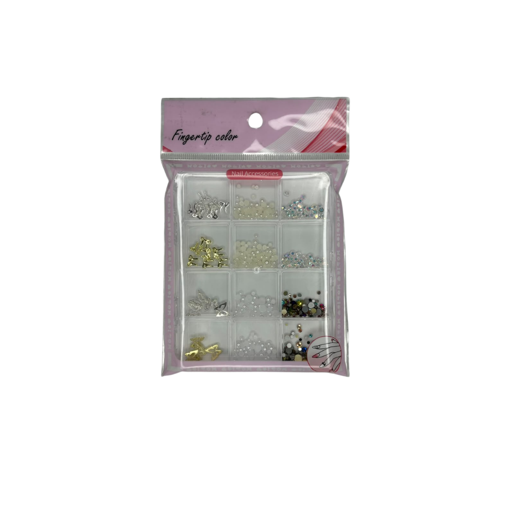 Decoración para Uñas con Cristales, Dijes y Balines Nail Art Profesional - Decoraciones - Elegans Nails