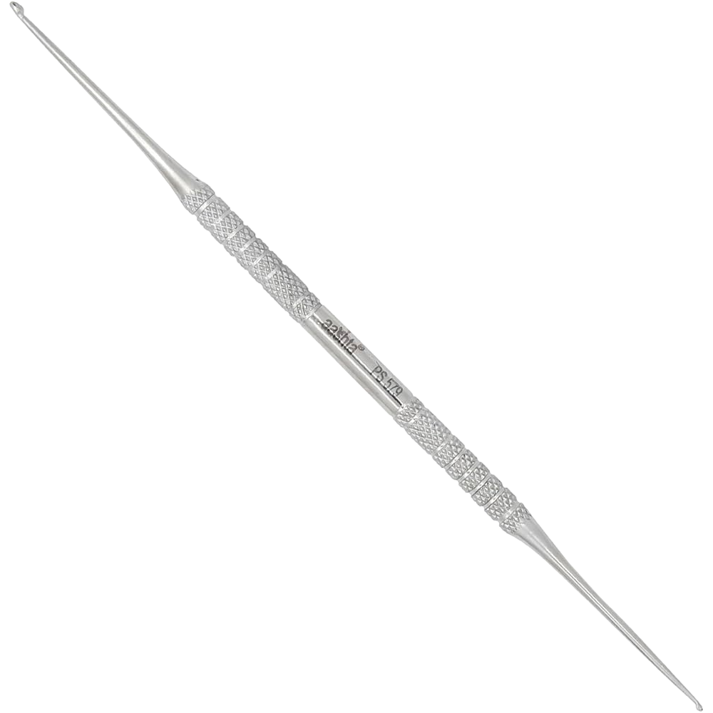 Cucharilla Podológica Aashta PS-579 Doble Punta de Acero Inoxidable Profesional para Uñas Encarnadas - Aashta - Elegans Nails