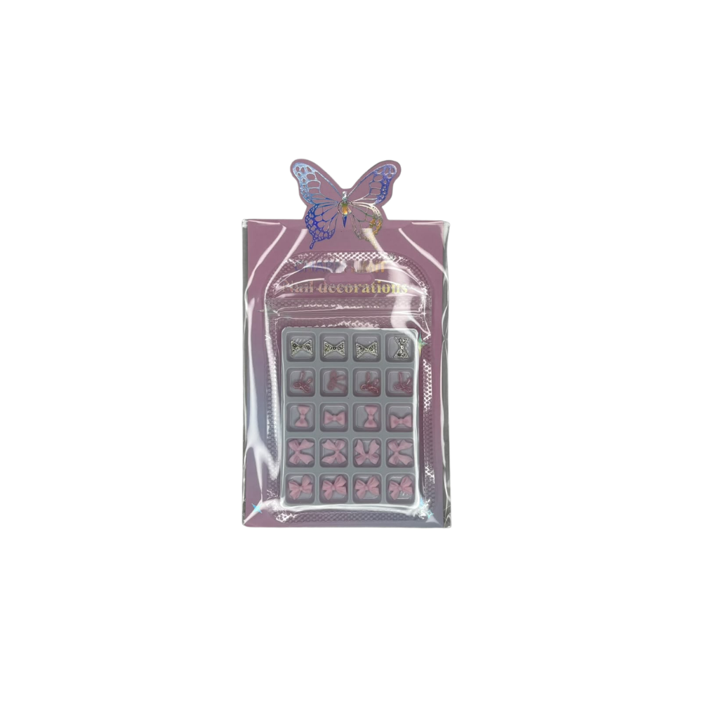 Dijes de Moños para Uñas Nail Art 3D – Set Decorativo con Moños y Cristales - Decoraciones - Elegans Nails
