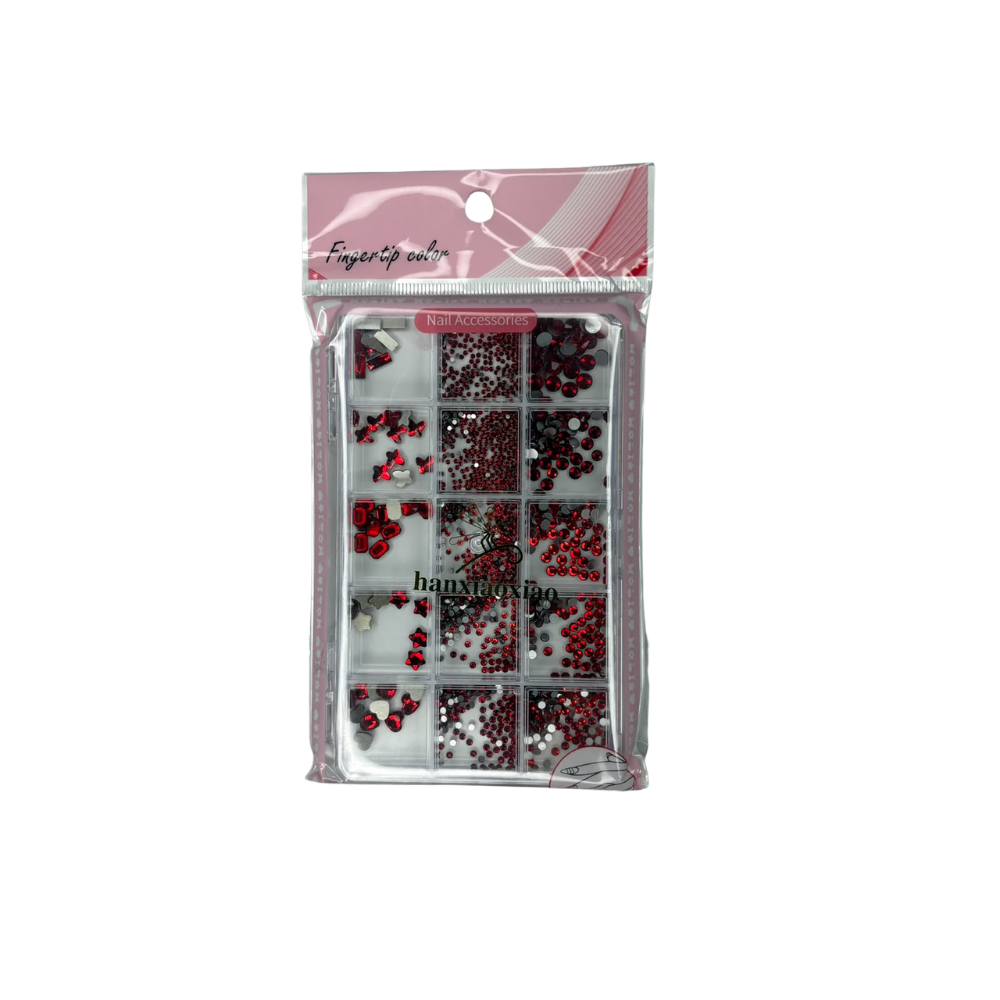 Piedras para Decoración de Uñas Rojas Nail Art - Decoraciones - Elegans Nails