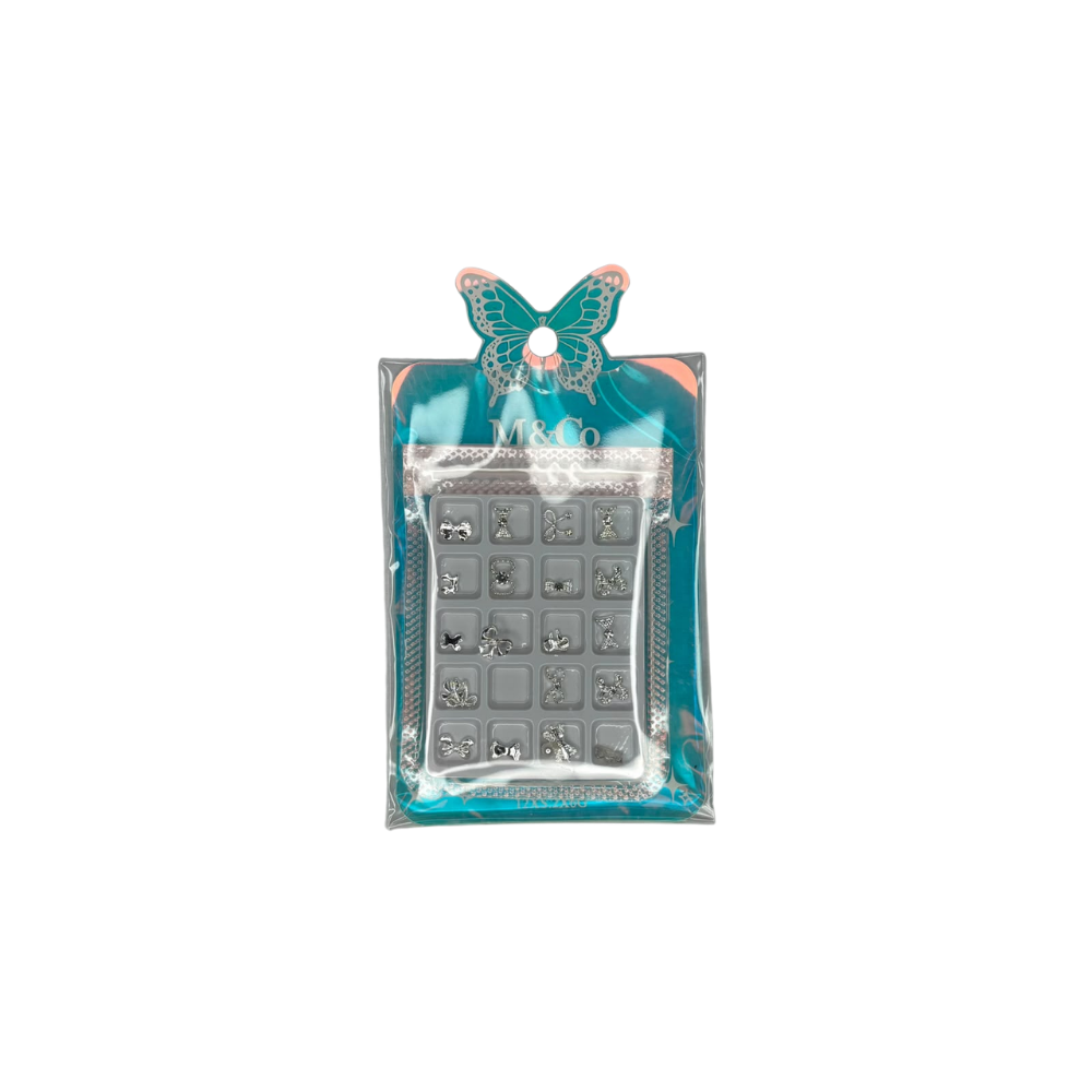 Dijes Metálicos para Decoración de Uñas 3D Nail Art Figuras Surtidas - Decoraciones - Elegans Nails