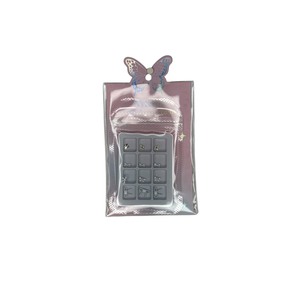 Dijes Metálicos para Decoración de Uñas 3D Moños y Figuras Nail Art - Decoraciones - Elegans Nails