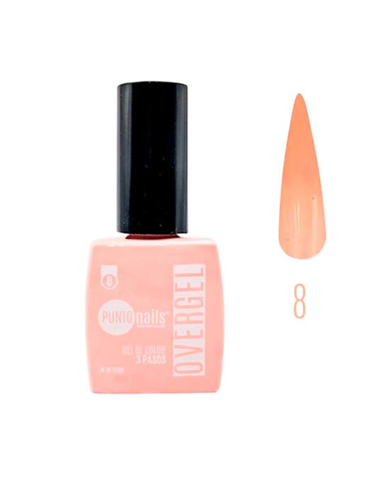 Overgel #8 Rosa Piggy – Punto Nails 12 ml - Gel - Elegans Nails
