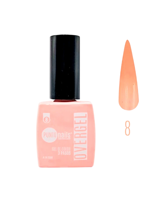 Overgel #8 Rosa Piggy – Punto Nails 12 ml - Gel - Elegans Nails
