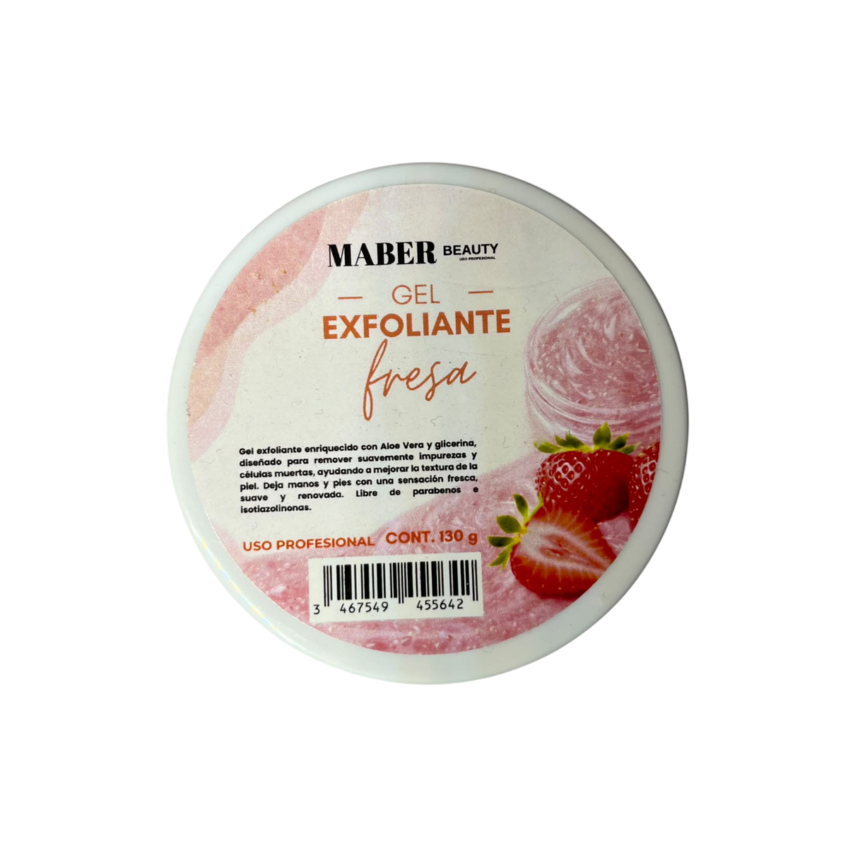 Gel Exfoliante para Manos y Pies MABER Beauty – 130g (Durazno / Sandía / Fresa) - Spa - Elegans Nails