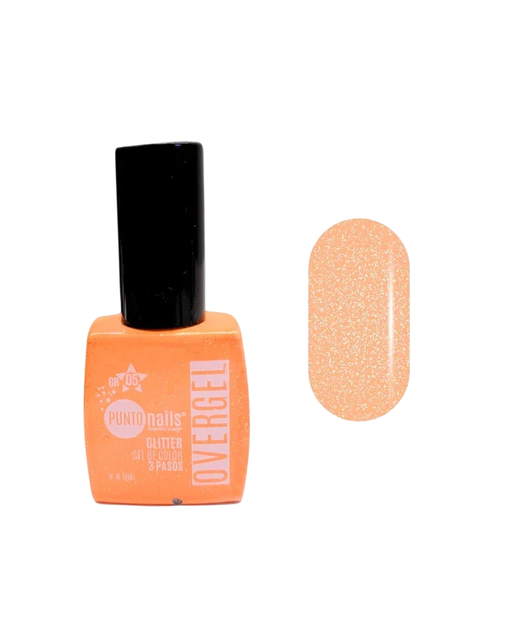 Gel Polish Glitter GR-05 – Punto Nails Overgel 3 Pasos - Gel - Elegans Nails