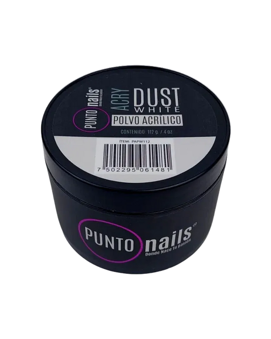 Acry Dust White Polvo Acrílico Punto Nails 112 g - Acrílico - Elegans Nails